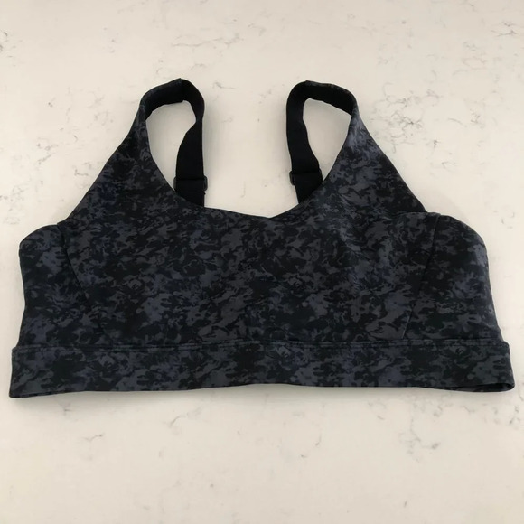 Lole Activewear Med/High Impact Moulded Cups Print Sports Bra Top Gray Blk Sz M - Picture 10 of 10